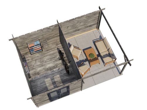 300cm x 400cm + 300cm Veranda