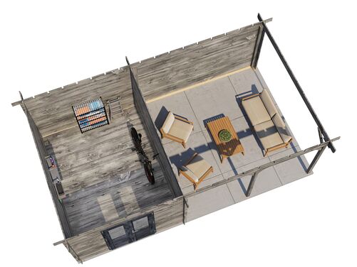 300cm x 400cm + 400cm Veranda