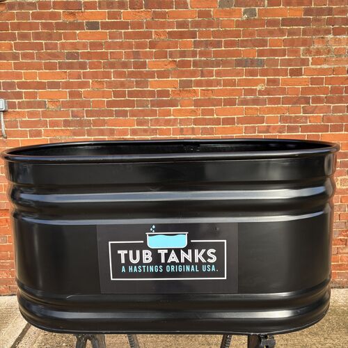Black 4ft oval stock tank