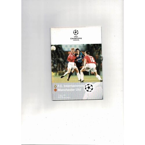 Inter Milan v Manchester United Champions League Football Programme 1998/99