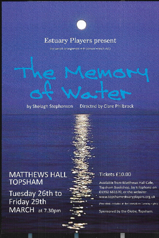 The Memory of Water    April 2019