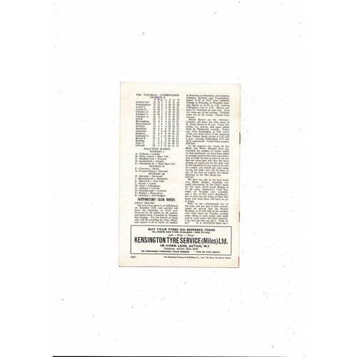 1964/65 Brentford v Colchester United Football Programme