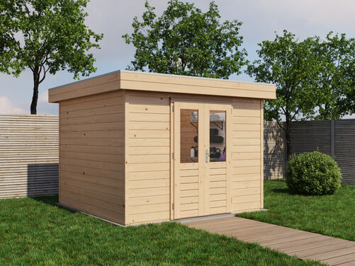 3.0mtr x 3.0mtr 28mm walled Flat Roof Cabin