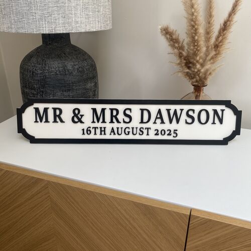 Personalised Street Sign – 3D Wooden Plaque