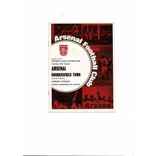 1970/71 Arsenal v Huddersfield Town Football Programme