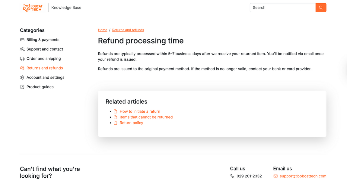 simple knowledge base article in knowledgebase