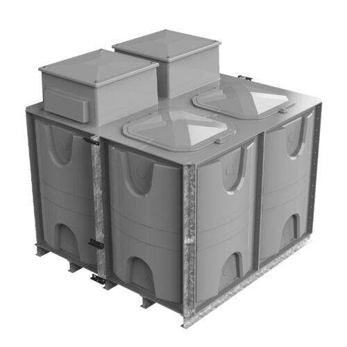 PW.2X2X1.5.IFB.DIV.AB(1+1) - 6000 LITRE DIVIDED SECTIONAL WATER TANK, INTERNALLY FLANGED BASE (IFB) C/W FVH