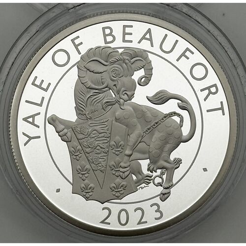 2023 Yale of Beaufort Tudor beasts 2oz silver proof coin