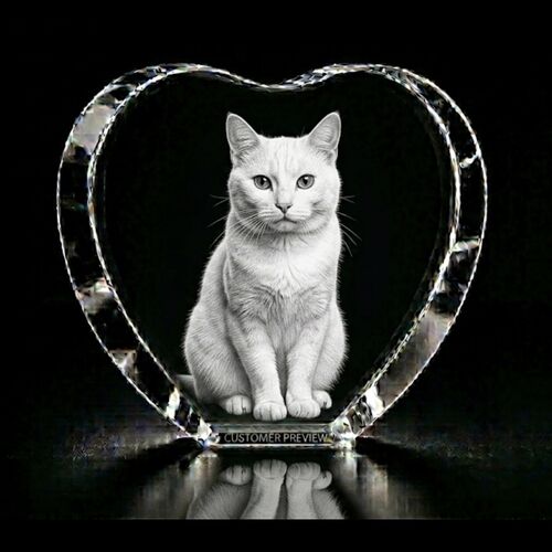 3D XXXL Crystal Heart Photo Gift 115×130×50mm