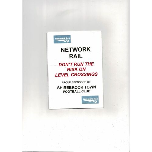Shirebrook Town v Causeway United FA Cup Football Programme 2008/09