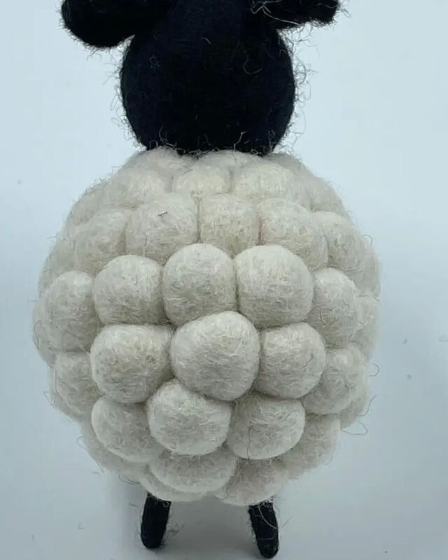 White Pompom Sheep Decoration