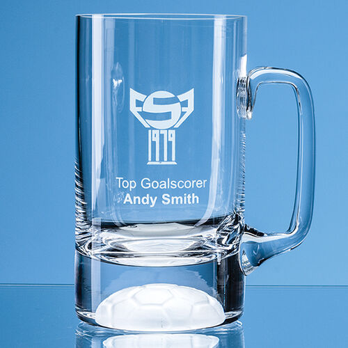 Handmade Football Base Beer Tankard 1/2pt