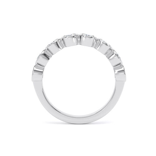 Rubover round brilliant cut diamond ring