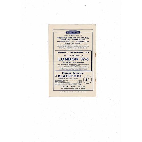 1951/52 Manchester City v Wolves FA Cup Football Programme