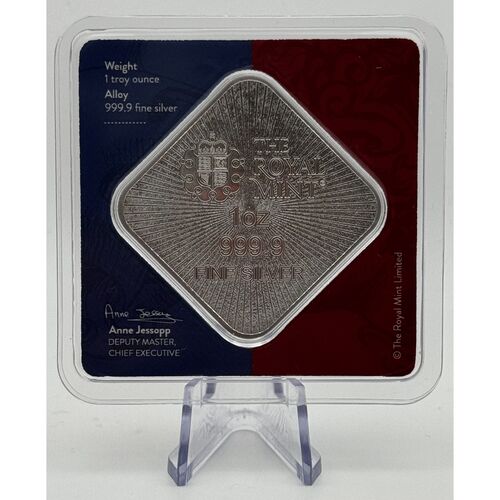 1 ounce Britannia and Liberty silver square coin