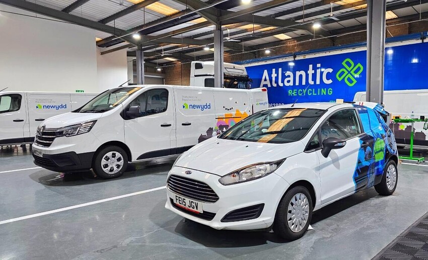 Vehicles in vehicle wraps and graphics installation facility in Cardiff