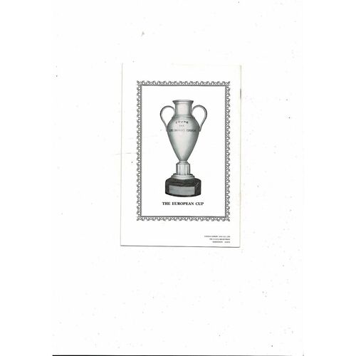 1961/62 Tottenham Hotspur v Benfica European Cup Semi Final Football Programme