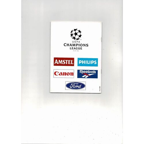 Benfica v Steaua Bucharest UEFA Champions League Football Programme 1994/95