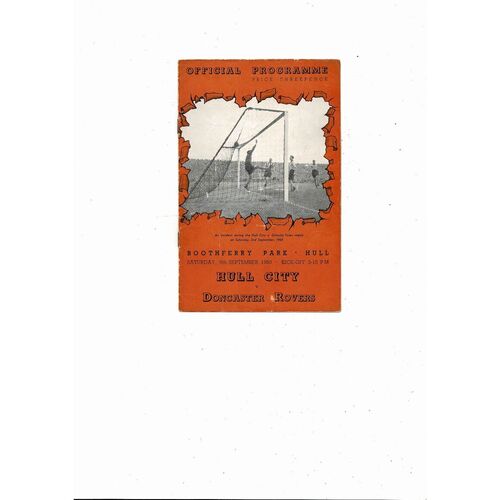 1950/51 Hull City v Doncaster Rovers Football Programme