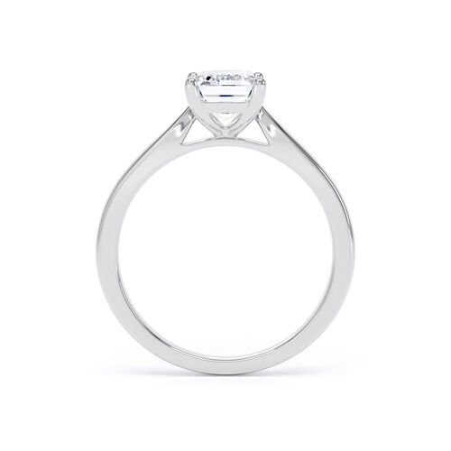 Emerald cut classic diamond solitaire