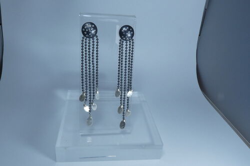 Night Sky Dangly Earrings