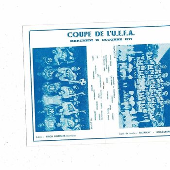 SEC Bastia v Newcastle United UEFA Cup Football Programme 1977/78