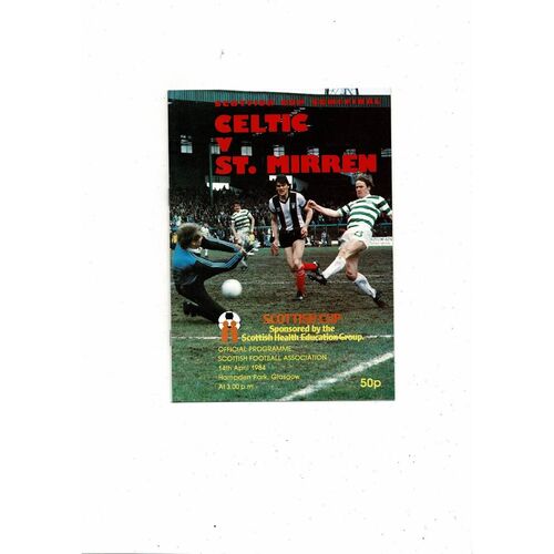 1984 Celtic v St. Mirren Scottish Cup Semi Final Football Programme