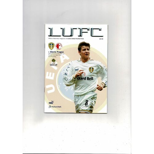 Leeds United v Slavia Prague UEFA Cup Football Programme 1999/00