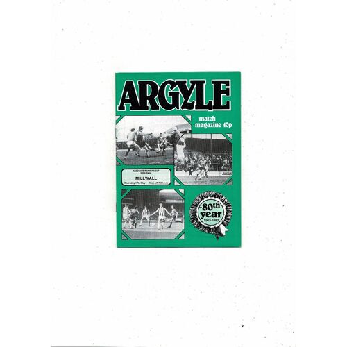 Plymouth Argyle v Millwall Associate Members Cup Semi Final 1983/84