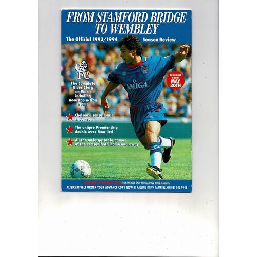 1994 Chelsea FA Cup Final Brochure