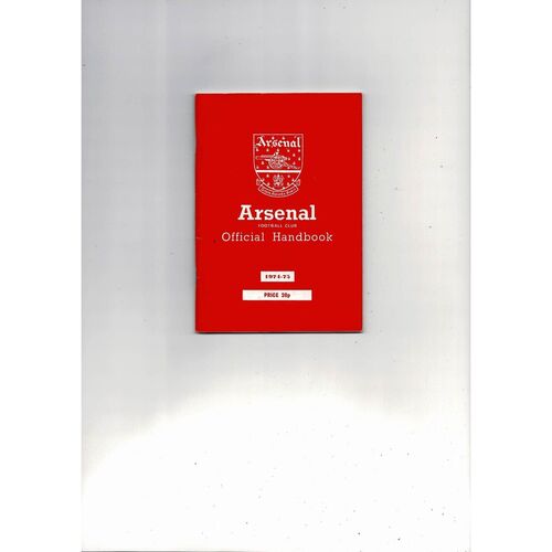 Arsenal Official Football Handbook 1974/75