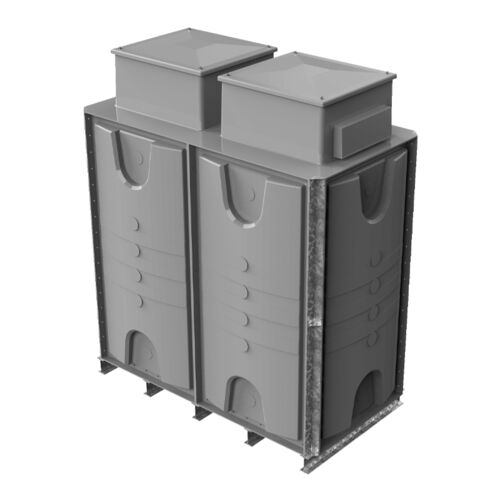 PW.2X1X2.IFB.DIV.AB(1+1) - 4000 LITRE SECTIONAL WATER TANK, INTERNALLY FLANGED BASE (IFB) C/W FVH