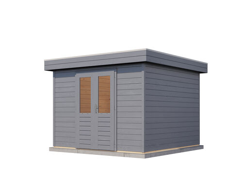 3.0mtr x 3.0mtr 28mm walled Flat Roof Cabin