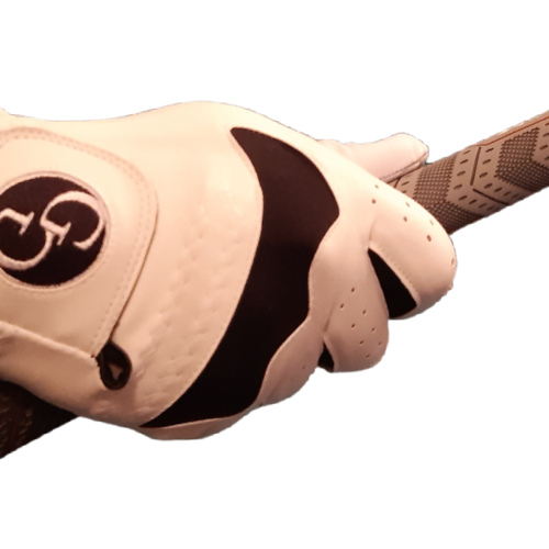 XXXL Size - Mens Full Leather Colour Gloves with Embroidered Logo (Left Hand for a Right Handed Golfer)