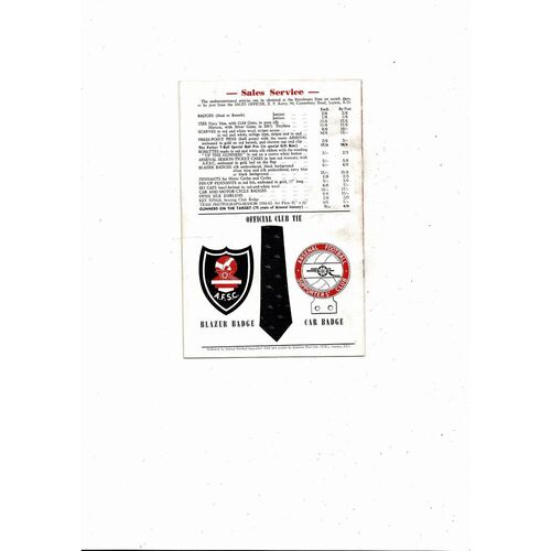 Arsenal Gunflash Magazine Vol 16 No. 165 January 1965 + Press Cutting