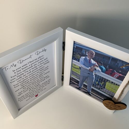 Celebrate Dad: Custom Photo Frame with Heartfelt Poem