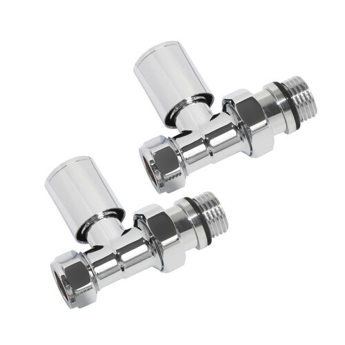 Contemporary CHROME straight Valve Set