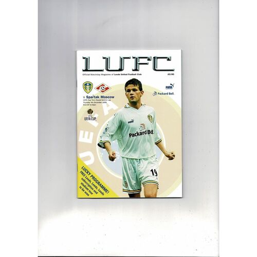 Leeds United v Spartak Moscow UEFA Cup Football Programme 1999/00