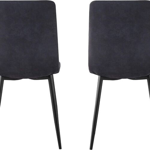 mcc direct Set of 2 Faux Matte Suede Leather Dining Chairs With metal Legs home& restaurants henri