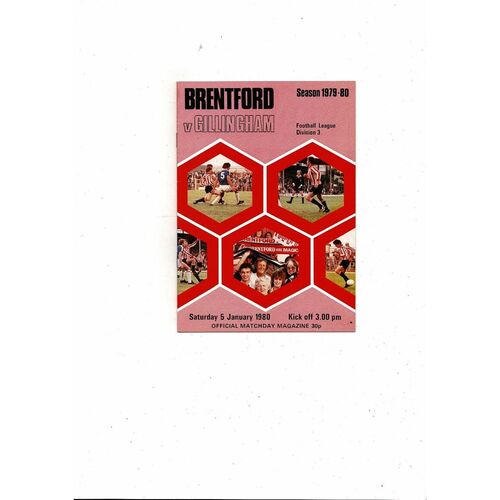 1979/80 Brentford v Gillingham Football Programme