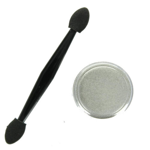 Technic Mirror Fx Chrome Powder For Nails - Metallic Silver Pigment with Applicator