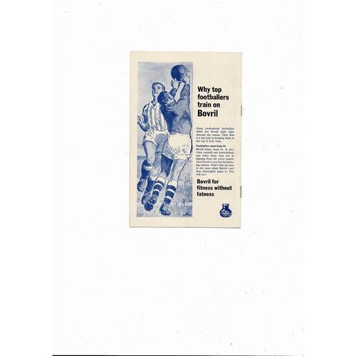 1963 England v Wales Schools International Football Programme