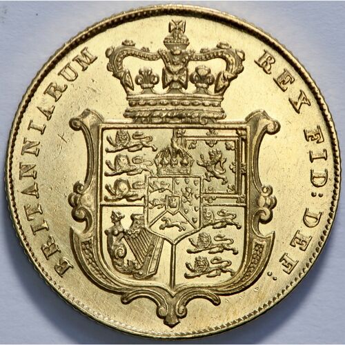 1826 bare head King George 1V full gold sovereign
