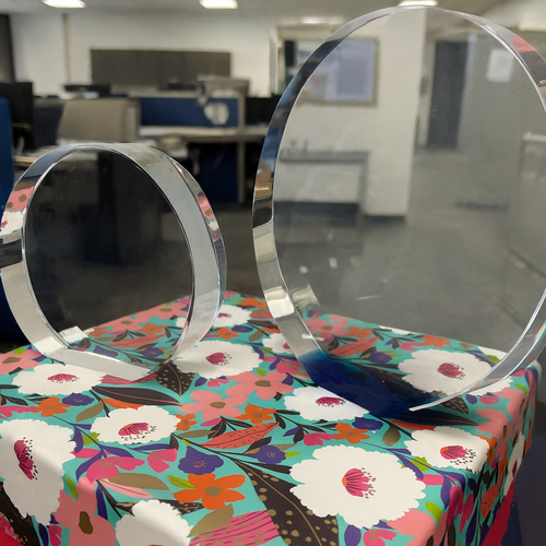 The Super Large 3D Ocean Blue Colour Crystal Circle