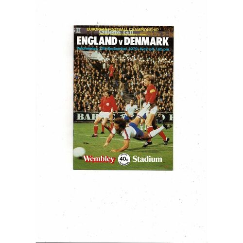 1979 England v Denmark Football Programme