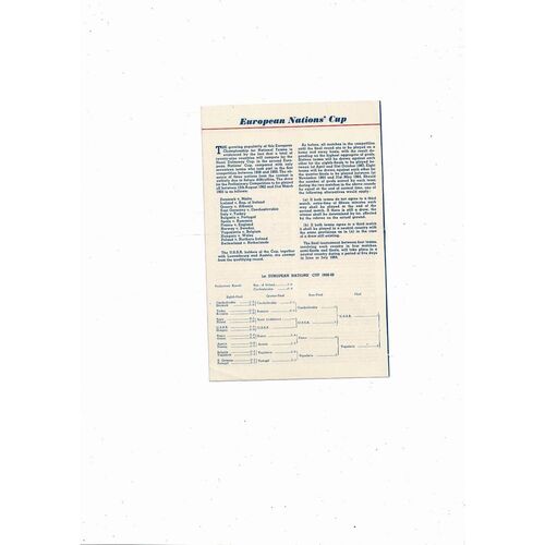 1962 England v France Football Programme @ Sheffield Wednesday