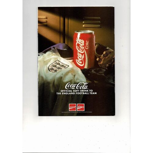 1992 England v Norway Football Programme