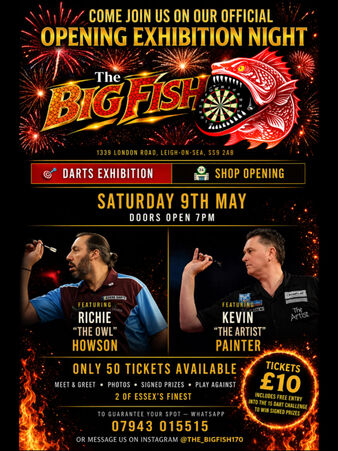 Gallery  | The Big Fish Darts | Dart boards for sale Southend | Darts for sale Essex | Darts shop Southend Essex