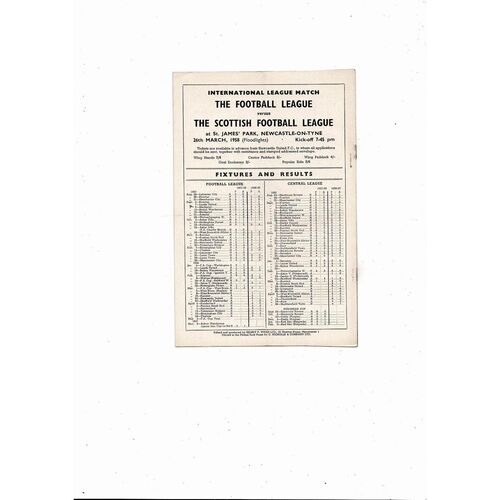 1957/58 Manchester United v West Bromwich Albion FA Cup Replay Programme