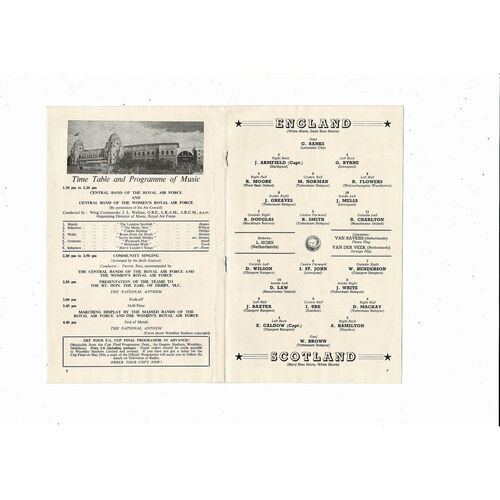 1963 England v Scotland Football Programme